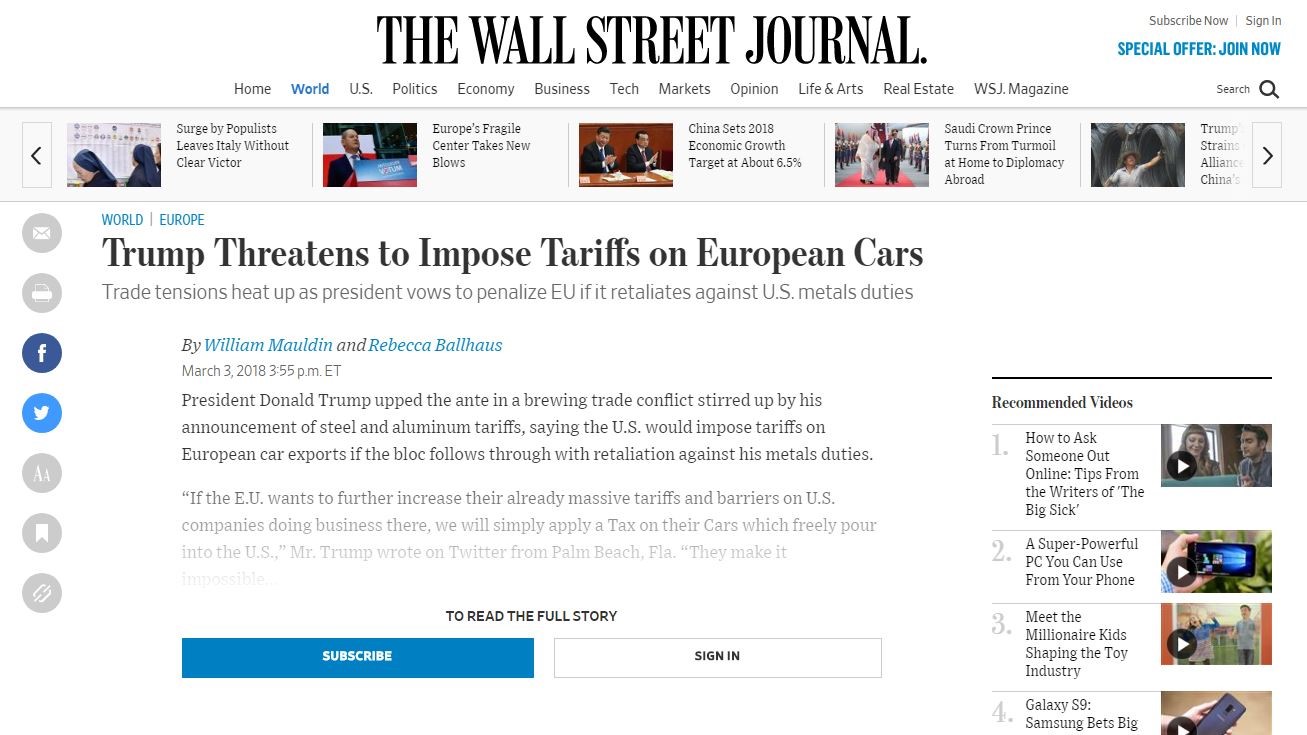 How The Wall Street Journal is using a smart paywall to find