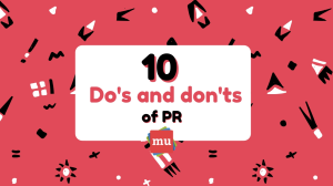 Infographic: 10 Do's and don'ts of PR