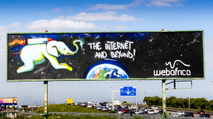 Webafrica partners with local graffiti artist for its Rocket Ellie billboard