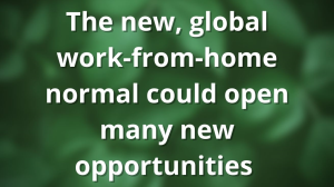 The new, global work-from-home normal could open many new opportunities