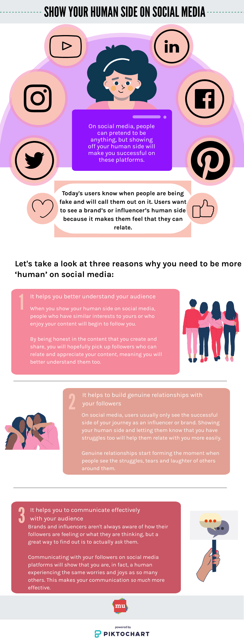 Infographic: Being human on social media is not overrated