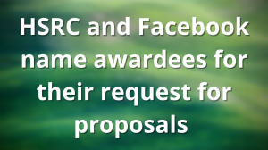 HSRC and Facebook name awardees for their request for proposals