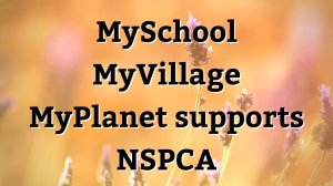 MySchool MyVillage MyPlanet supports NSPCA