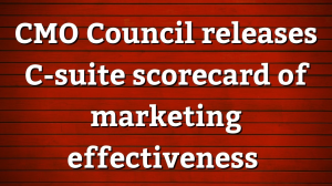 CMO Council releases C-suite scorecard of marketing effectiveness