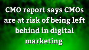 CMO report says CMOs are at risk of being left behind in digital marketing