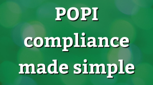 POPI compliance made simple