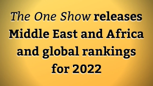 <i>The One Show</i> releases Middle East and Africa and global rankings for 2022