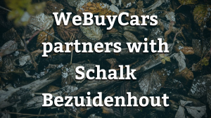 WeBuyCars partners with Schalk Bezuidenhout