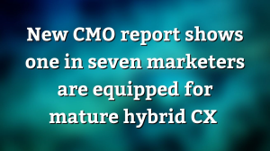 New CMO report shows one in seven marketers are equipped for mature hybrid CX