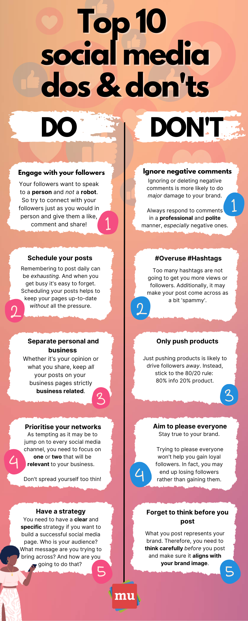 Top 10 Dos And Donts For Social Media Infographic 