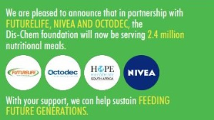 FUTURELIFE<sup>®</sup> and the Dis-Chem Foundation dish up 2.4 million meals to children