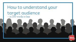 How to understand your target audience — in 200 words or less
