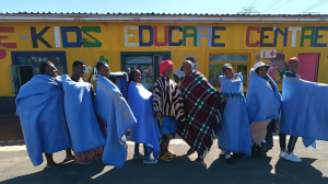 Clover Mama Africa receives blanket donation from Aranda Textile Mills