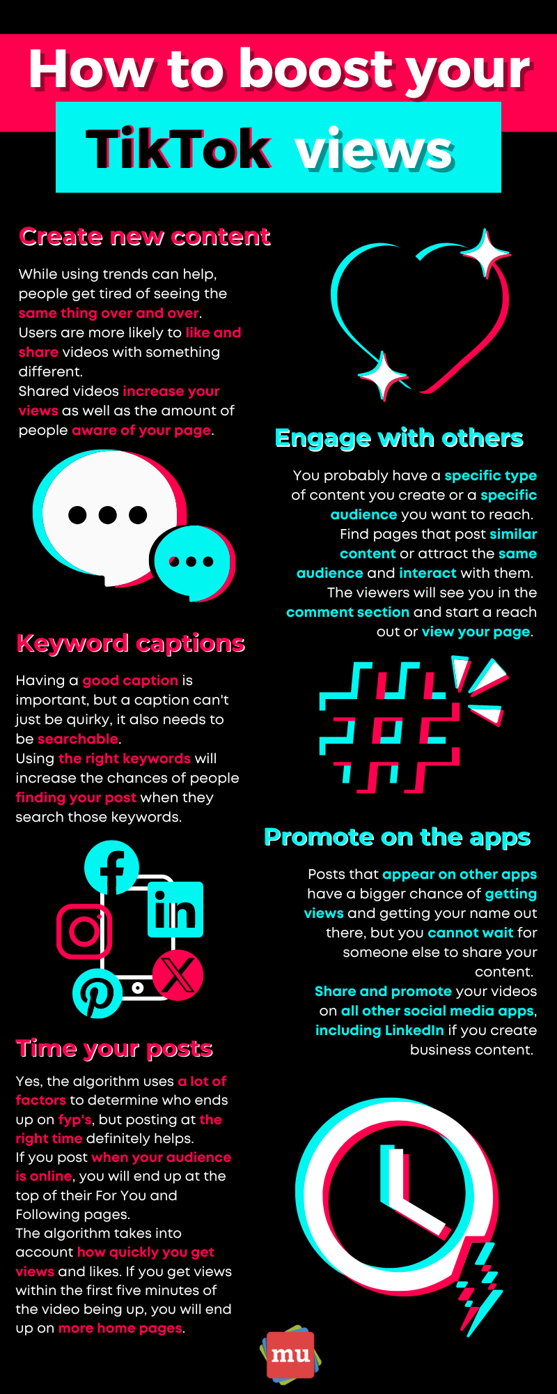 How To Boost Your TikTok Views Infographic 