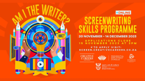 Creative Careers SA announces Am I the Writer? Screenwriting Skills Programme