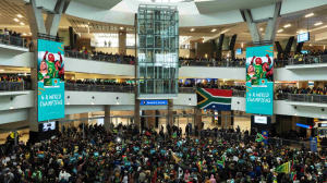 Airport Ads: brands maximised DOOH as Springboks landed at OR Tambo