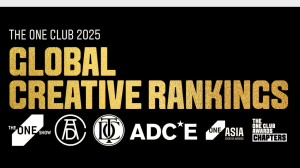 The One Club Announces 2025 Global / Regional Creative Rankings
