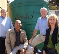 JoJo tanks up gardening and feeding project at Riversands Primary School