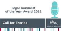 Entries open for best legal journalist awards