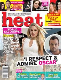 <i>heat</i> magazine interviewed Reeva Steenkamp a week before she died