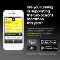 adidas develops free app for runners, supporters of the 2013 Old Mutual Two Oceans Marathon