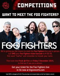 Win a chance to meet the Foo Fighters in South Africa