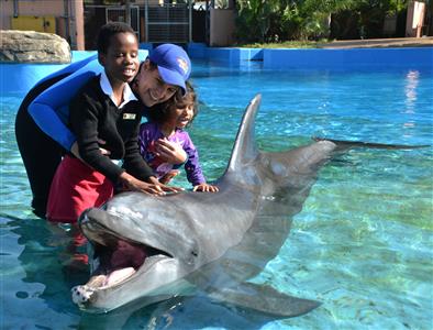 Visually impaired learners spend a day at uShaka Marine World