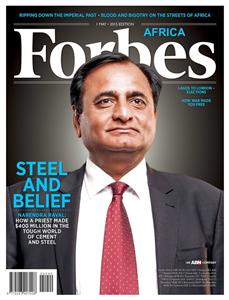 Narendra Raval features on the cover of <i>Forbes Africa</i>