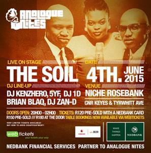 The Soil to perform at ANALOGUE NITES in June