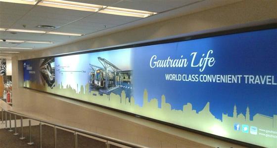 Gautrain lights up with Airport Ads