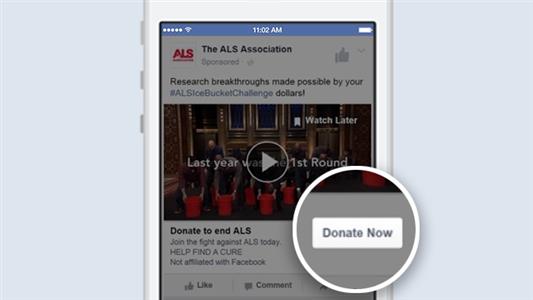 <i>Facebook</i> adds a 'Donate Now' call-to-action for non-profit Pages
