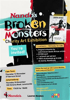 Broken Monsters Charity Art Show raises R450 000 for Book Dash