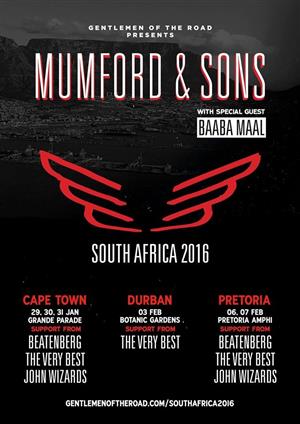 Supporting acts announced for Mumford & Sons’ SA Tour